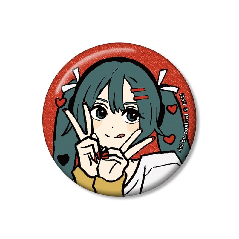 初音ミク 描き下ろし 初音ミク ハートver. Art by coalowl グリッター缶バッジ ver.A【再販】
 
2025年12月17日発売