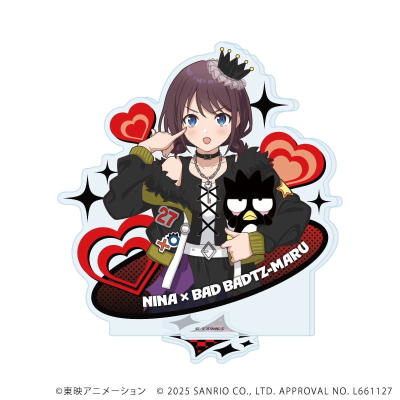 ガールズバンドクライ×サンリオキャラクターズ アクリルスタンド1月井芹 仁菜×バッドばつ丸(コラボイラスト)
 
2025年10月発売