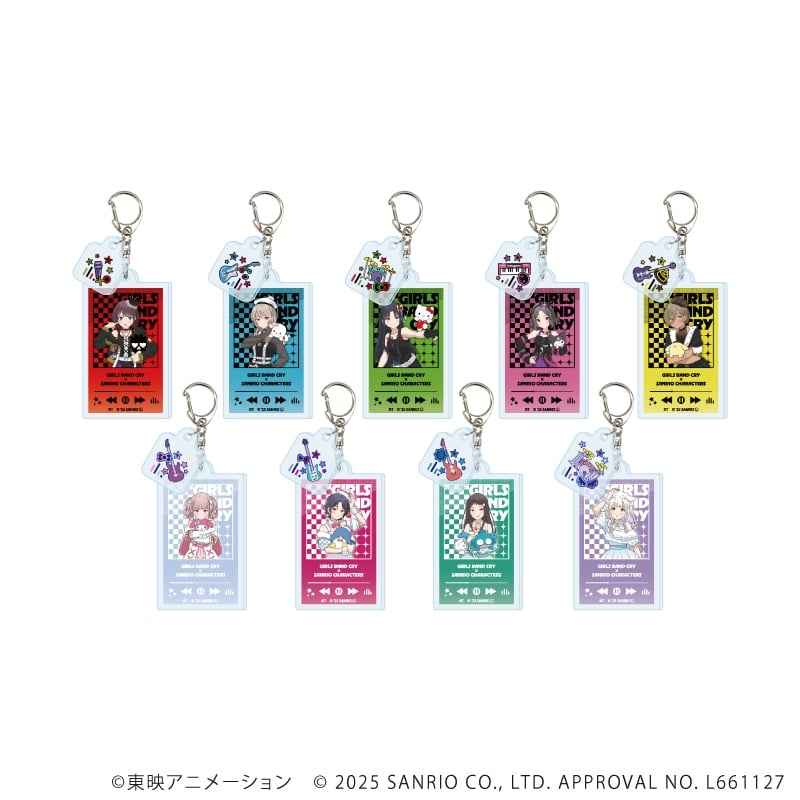 ガールズバンドクライ×サンリオキャラクターズ パーツ付きアクリルキーホルダー1月ブラインド(全9種) 等身デザイン(コラボイラスト)
 
2025年10月発売