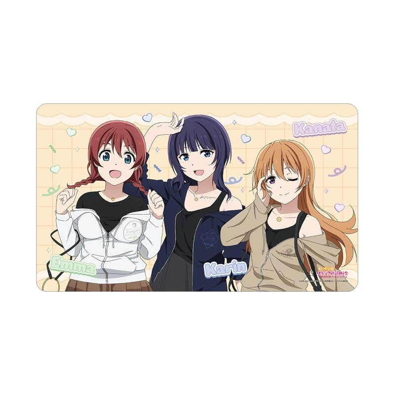 ラブライブ! ニジガク 描き下ろしイラスト 朝香果林&近江彼方&エマ・ヴェルデ おそろいコーデver. マルチデスクマット【再販】
 
2025年11月17日発売
