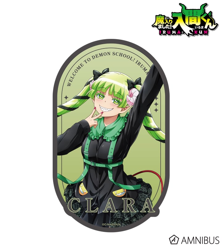 魔入りました! 入間くん 描き下ろし ウァラク・クララ ブラックコーデver. ダイカットステッカー 2025年10月下旬発売予定