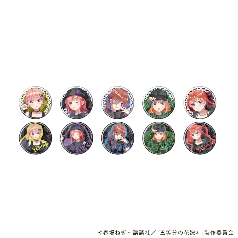 五等分の花嫁* ホログラム缶バッジ(65mm)1月甘辛ロックver. ブラインド(全10種)(描き下ろしイラスト)
 
2025年11月発売