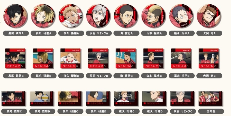 劇場版ハイキュー!! ゴミ捨て場の決戦 あれこれぷちCANバッジ Vol.5 音駒高校BOX
 
2025年10月発売
で取扱中