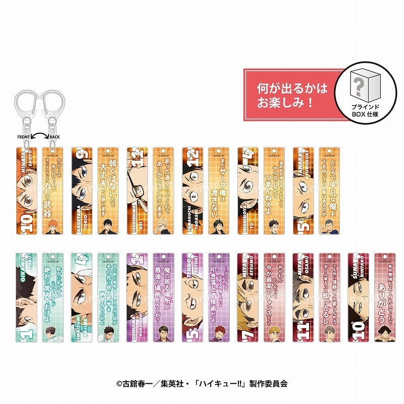 ハイキュー!! トレーディング目ヂカラアクリルキーホルダーコレクション 第2弾【再販】
 アニメイトで
2024年12月下旬発売