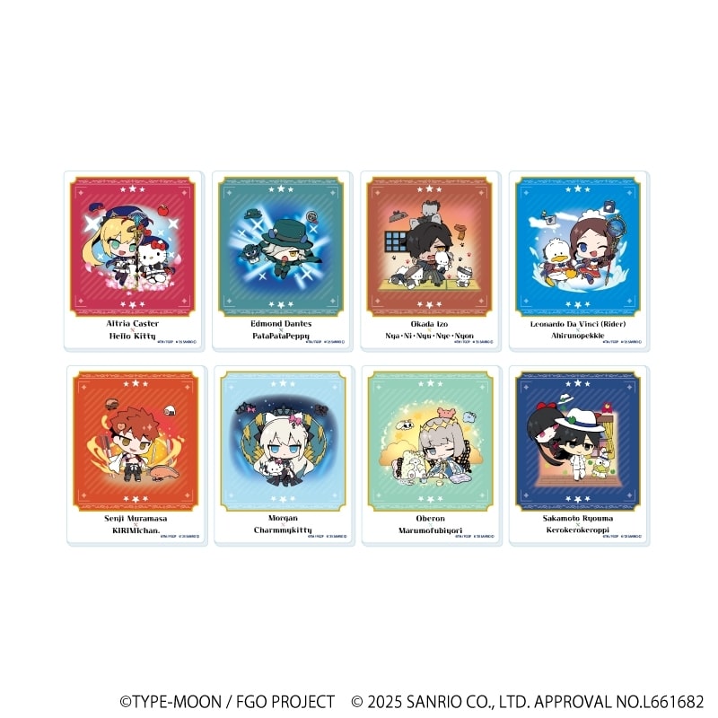 Fate/Grand Order × サンリオキャラクターズ アクリルカード3月ブラインド(全8種)(コラボイラスト)
 
2025年11月発売