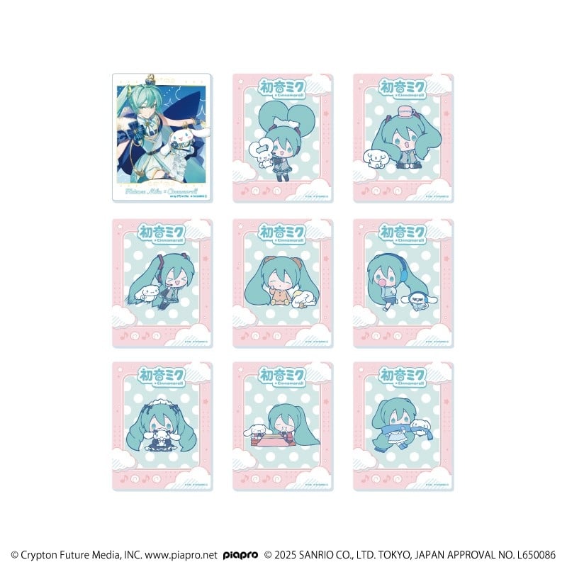 初音ミク×シナモロール アクリルカード1月ブラインド(全9種)(コラボイラスト)
 
2025年11月発売