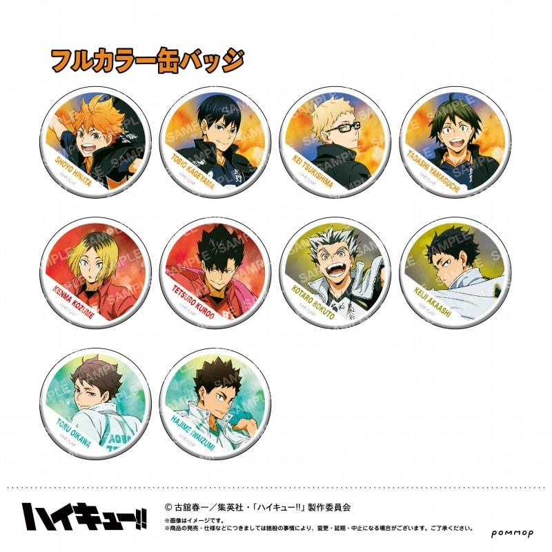 ハイキュー!! 缶バッジコレクション-横断幕版権 第一弾-【再々販】
 アニメイトで
2024年08月上旬発売