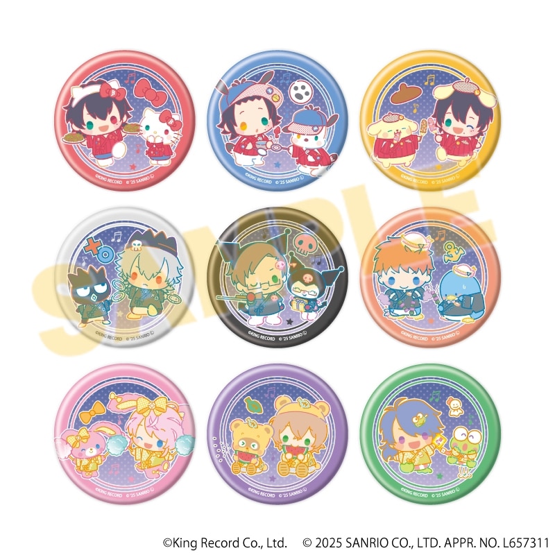 ヒプノシスマイク SANRIO NAKAYOKU EDIT マット加工缶バッジ01/ブラインド(全9種) アニメイトで2025年11月発売