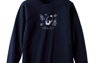 夏目友人帳 ニャンコ先生 ロングTシャツ ブルーベリー/ユニセックス AMNIBUSで
