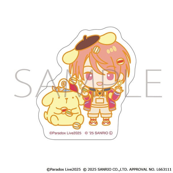 Paradox Live ステッカー/円山 玲央×ポムポムプリン　サンリオキャラクターズ
 
2025年11月28日発売