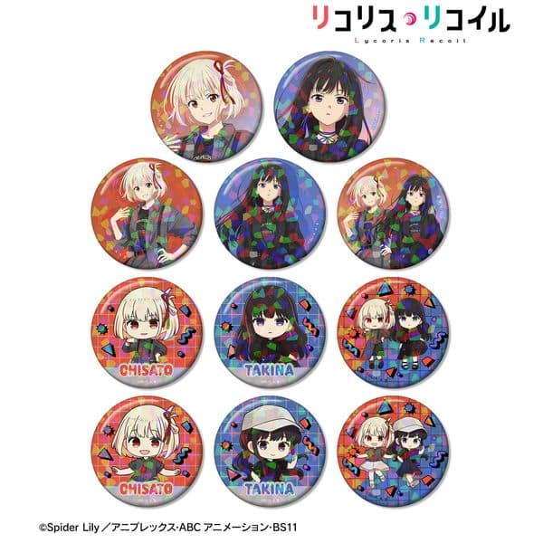 リコリス・リコイル meagratiaコラボ 描き下ろし&ちびキャラ トレーディングホログラム缶バッジ 【1BOX】 キャラアニで
                                                2026年1月発売