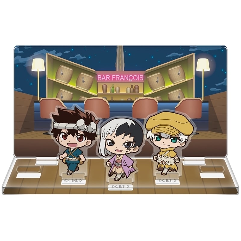 Dr.STONE ついてっくアクリルジオラマ ゲン&クロム&羽京
 アニメイトで
2025年10月中旬発売