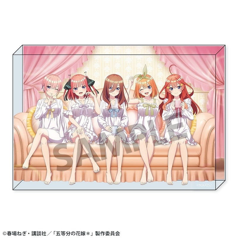 五等分の花嫁* 描き下ろしアクリルブロック ナイトウェア ver.
 
2025年11月発売
で取扱中 (アニメイト)