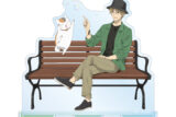 夏目友人帳 描き下ろしイラスト 名取周一&ニャンコ先生 シャボン玉ver. BIGアクリルスタンド AMNIBUSで