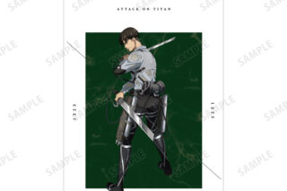 進撃の巨人 描き下ろしイラスト リヴァイ 戦う背中ver. A3マット加工ポスター AMNIBUSで2025年11月上旬発売 進撃の巨人 描き下ろしイラスト リヴァイ 戦う背中ver. A3マット加工ポスター AMNIBUSで2025年11月上旬発売
