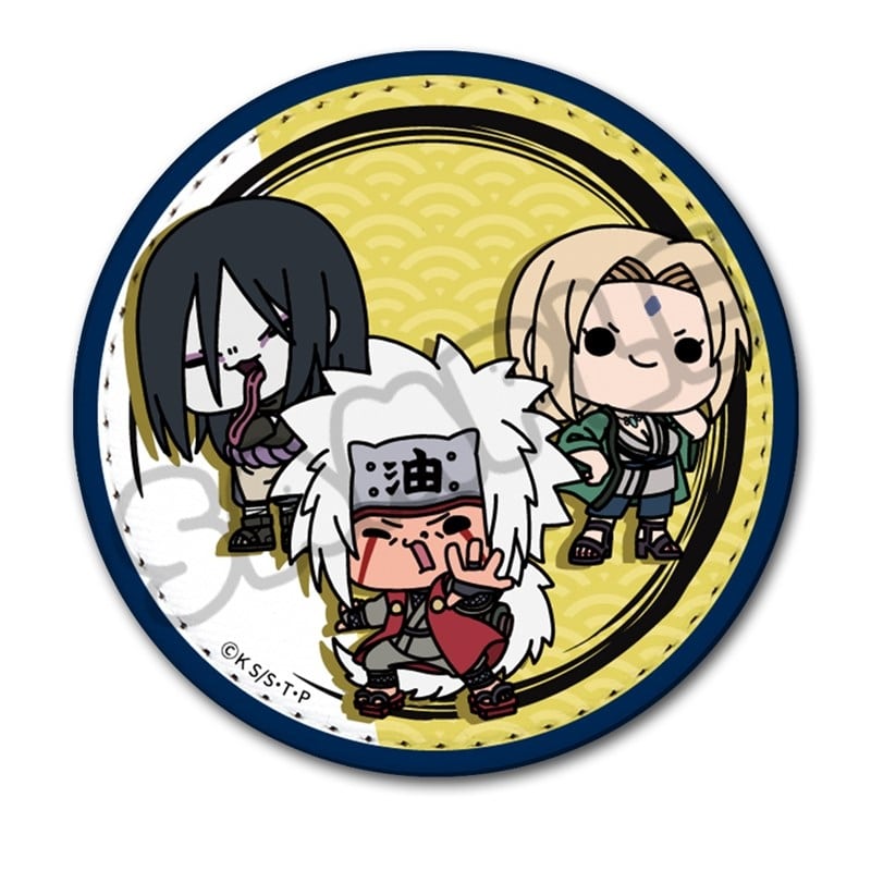 TVアニメ『NARUTO-ナルト-』 レザーバッジ(丸形) MH(自来也&綱手&大蛇丸) アニメイトで
12月中旬発売