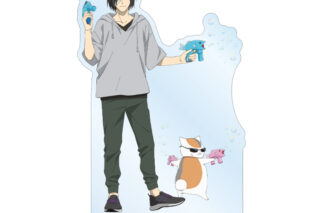 夏目友人帳 描き下ろしイラスト 的場静司&ニャンコ先生 シャボン玉ver. BIGアクリルスタンド AMNIBUSで