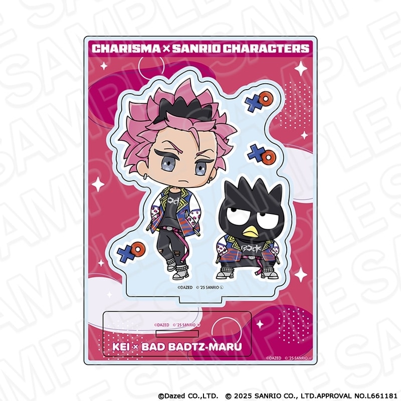 カリスマ × サンリオキャラクターズ シート型アクリルフィギュア 猿川 慧 × バッドばつ丸 vol.2
 
2025年11月発売