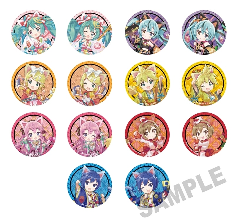 初音ミク×招き猫 トレーディング缶バッジ ピアプロキャラクターズ Art by らっす 全14種
 
2025年12月発売
