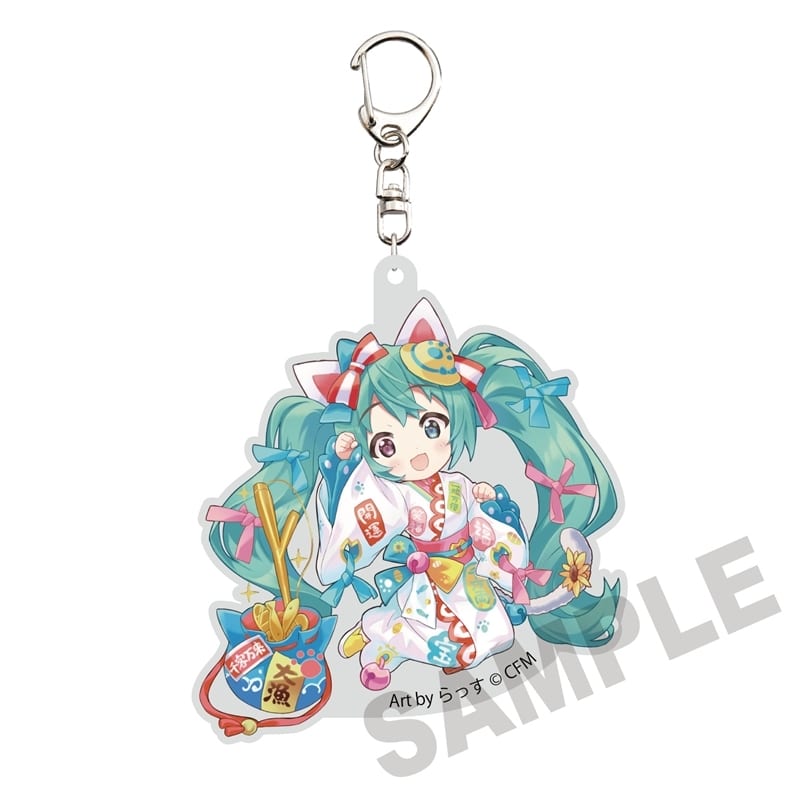 初音ミク×招き猫 ダイカットアクリルキーホルダー 初音ミク白猫 Art by らっす
 
2025年12月発売