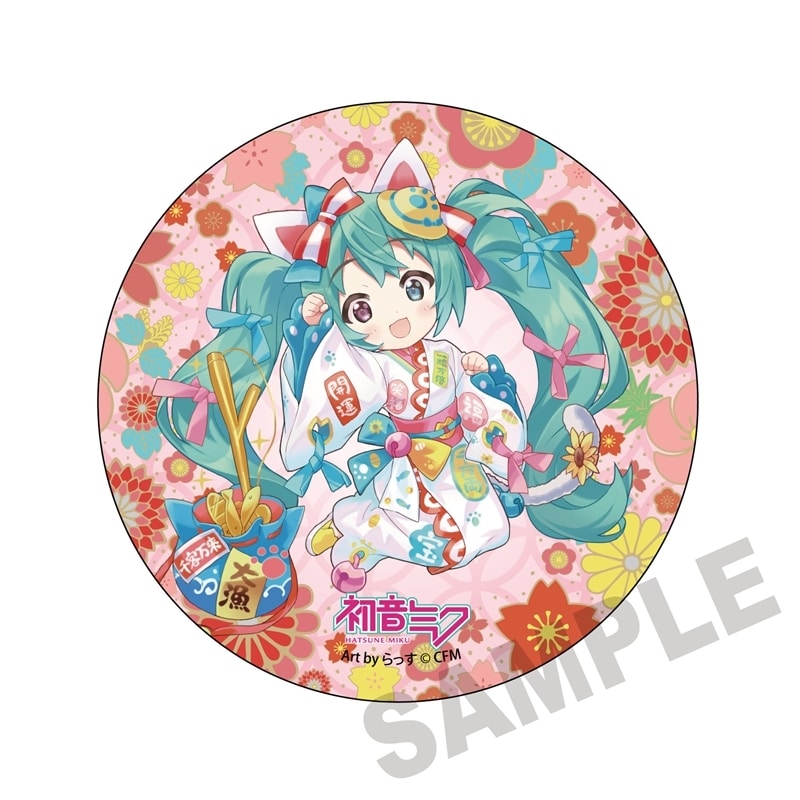 初音ミク×招き猫 メガ缶バッジスタンド 初音ミク白猫 Art by らっす
 
2025年12月発売