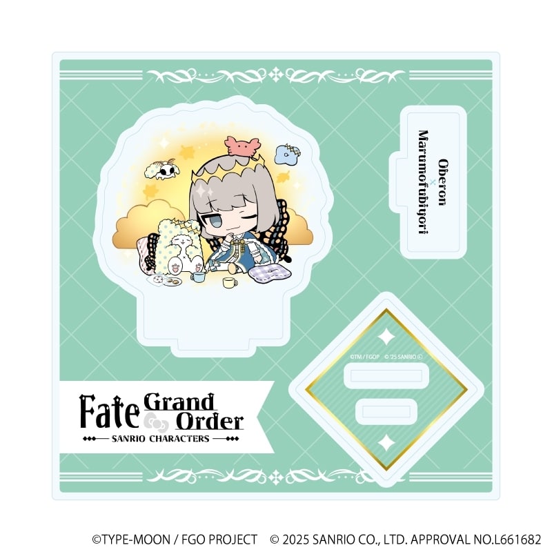 Fate/Grand Order × サンリオキャラクターズ アクリルスタンドプレート27/オベロン×まるもふびより(コラボイラスト)
 アニメイトで
2025年11月発売