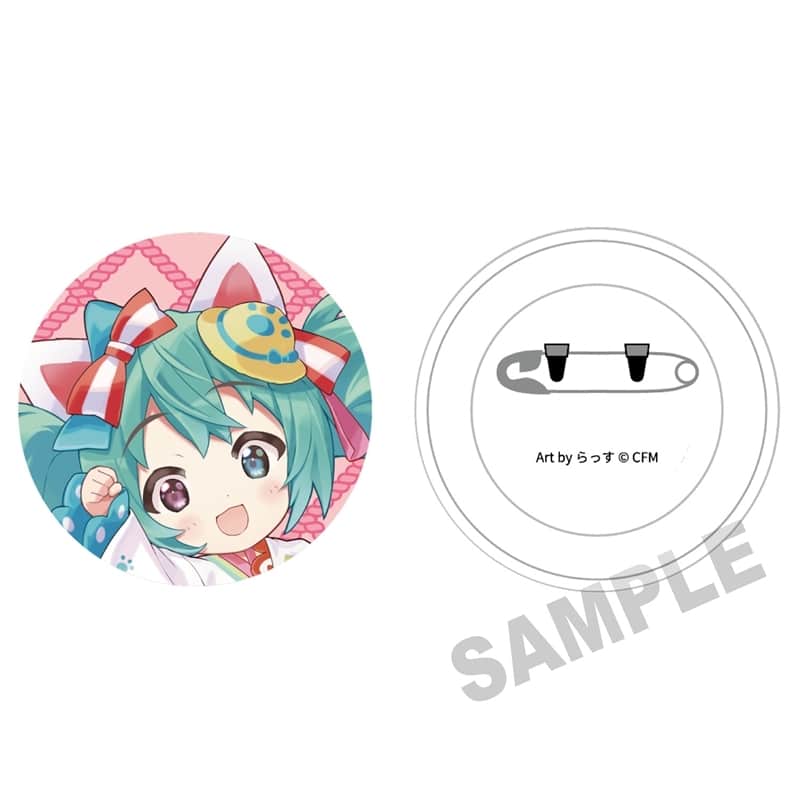 初音ミク×招き猫 ふわもふタッチ缶バッジ 初音ミク白猫B Art by らっす
 
2025年12月発売