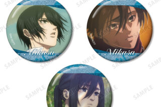 進撃の巨人 ミカサ 場面写グリッター缶バッジ3個セット AMNIBUSで2026年2月中旬発売 進撃の巨人 ミカサ 場面写グリッター缶バッジ3個セット AMNIBUSで2026年2月中旬発売