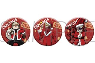 僕のヒーローアカデミア 缶バッジセット/クリスマス(爆豪・ベストジーニスト・エッジショット) ムービックで2025年12月6日頃より発売