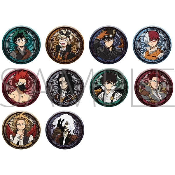 僕のヒーローアカデミア メタル缶バッジコレクション【全10種】 スチームパンクVer. ムービックで2026年1月30日頃より発売