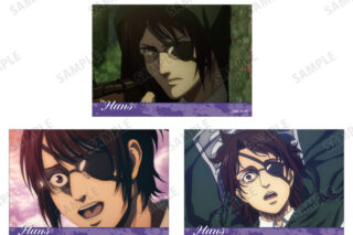 進撃の巨人 ハンジ 場面写ブロマイド3枚セット vol.2 AMNIBUSで2026年2月中旬発売