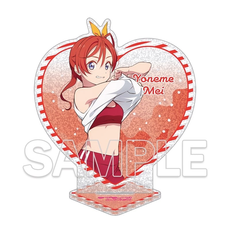 『ラブライブ!スーパースター!!』ハート型ラメ入りアクリルスタンド 米女メイ
 
2026年2月27日発売
で取扱中 (アニメイト)