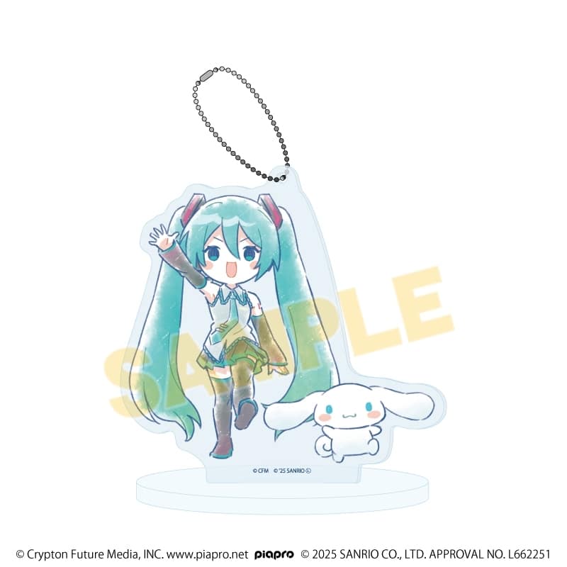 初音ミク×シナモロール アクリルスタンドキーホルダー27/(グラフアートイラスト)
 
2026年01月発売