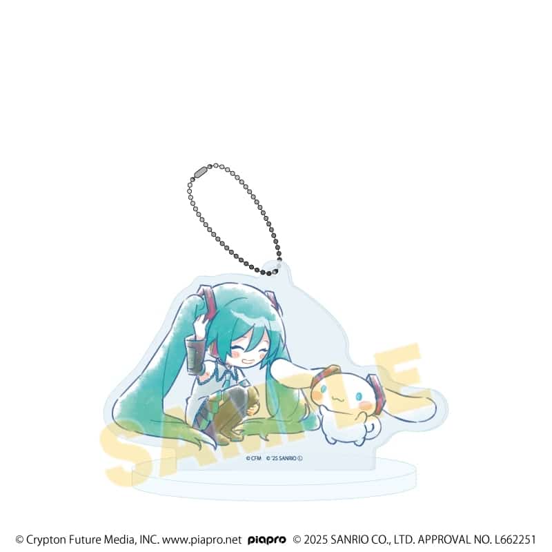初音ミク×シナモロール アクリルスタンドキーホルダー21/(グラフアートイラスト)
 
2026年01月発売