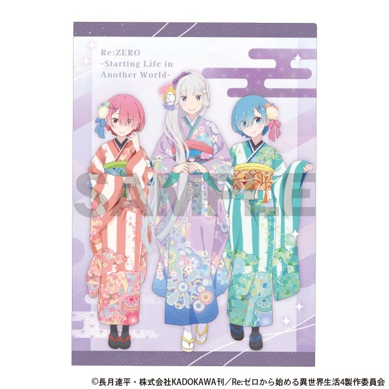 リゼロ シングルクリアファイル エミリア&レム&ラム 和柄
 
2026年02月発売