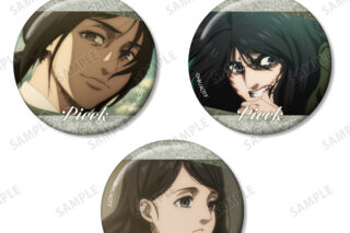 進撃の巨人 ピーク 場面写グリッター缶バッジ3個セット AMNIBUSで2026年2月中旬発売