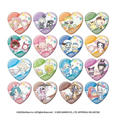 第五人格×サンリオ トレーディングハート缶バッジ(ミニキャラ)
 アニメイトで
2026年01月発売