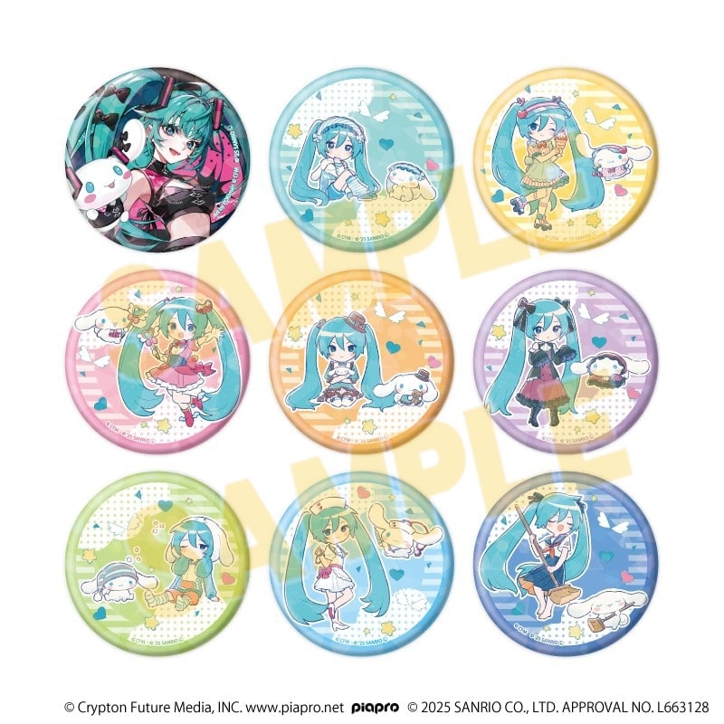初音ミク×シナモロール ホログラム缶バッジ(57mm)3月ブラインド(全9種)(コラボイラスト)
 
2026年02月発売