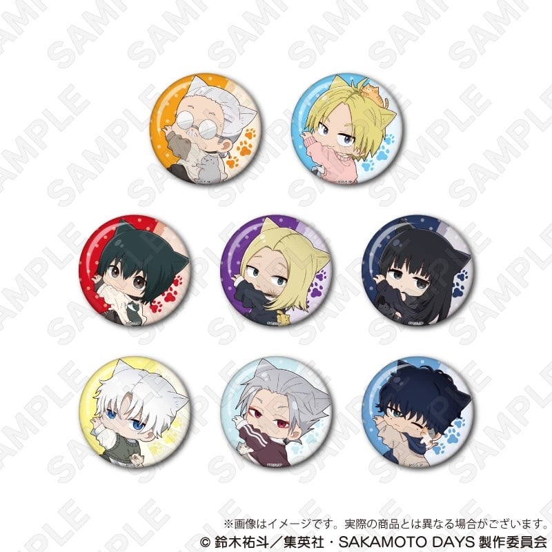 サカモトデイズ トレーディング缶バッジ ひっつきにゃんver. 
2025年12月発売