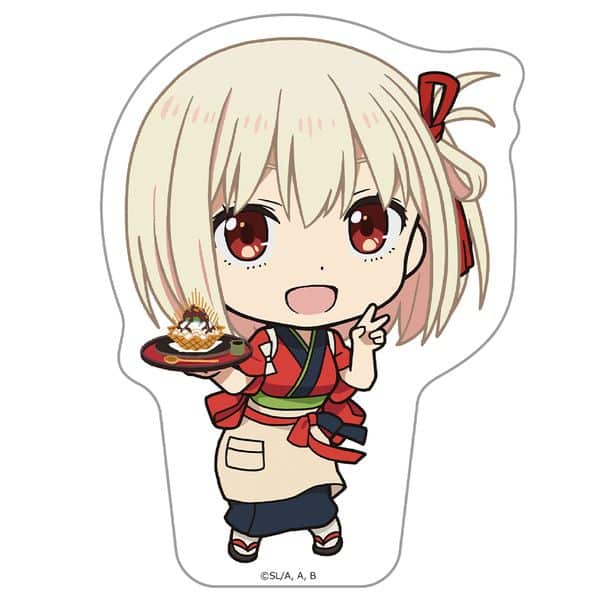 リコリス・リコイル ダイカットステッカー 錦木千束 喫茶リコリコver. キャラアニで
                                                2026年2月発売